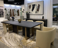 Akiko Modern Beige Fabric Dining Chair
