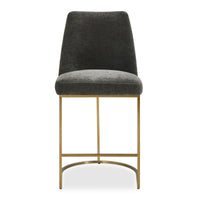 Bianca Grey Velvet  & Gold Counter Stool