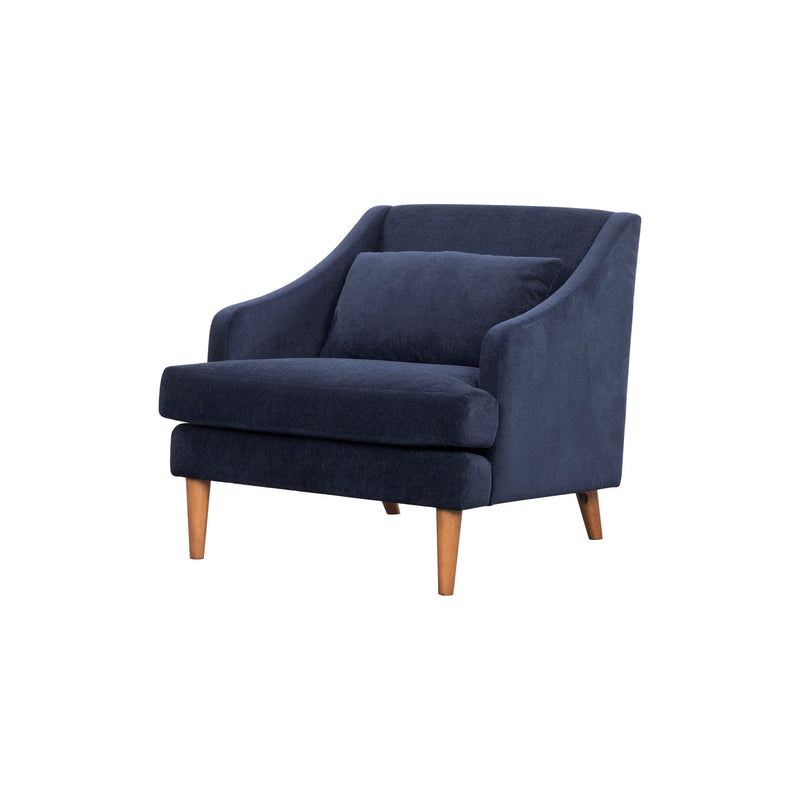 Brittlyn Navy Chenille Accent Chair