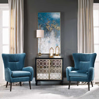 Sloane Blue Velvet Accent Chair