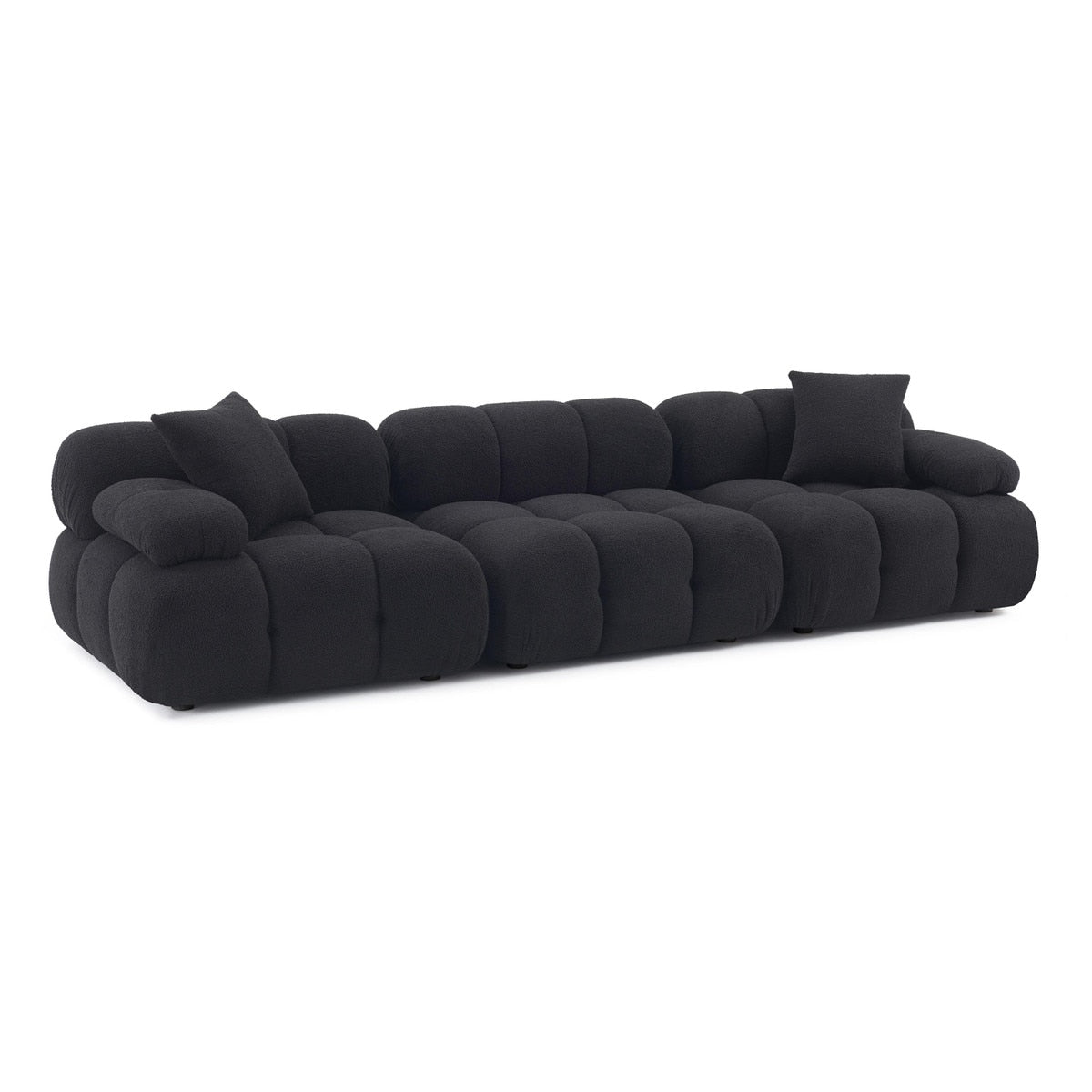 Vogue Black Vegan Shearling Modular Sofa