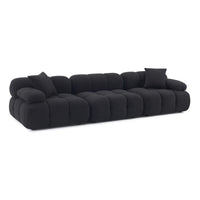 Vogue Black Vegan Shearling Modular Sofa