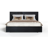 Benedict Modern Black Ash Bed