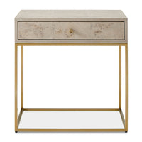 Juliette Maple Burl Nightstand/End Table