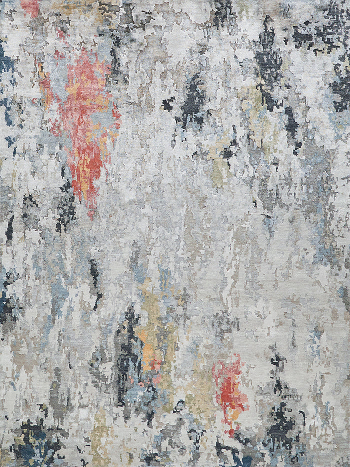 Audrina Silver/Grey/Coffee Artist's Area Rug