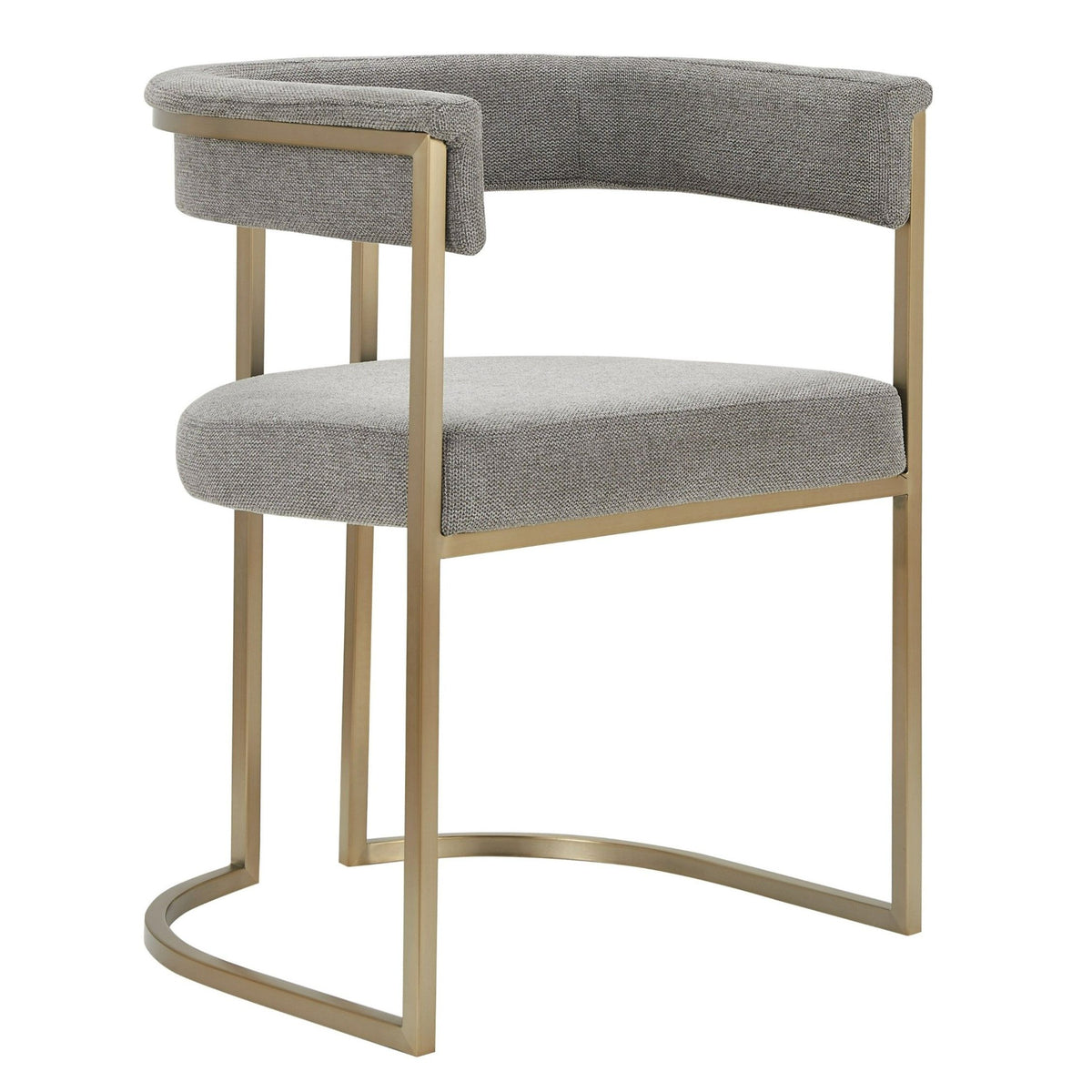 Jasmine Modern Grey Fabric & Gold Dining Chair