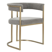 Jasmine Modern Grey Fabric & Gold Dining Chair