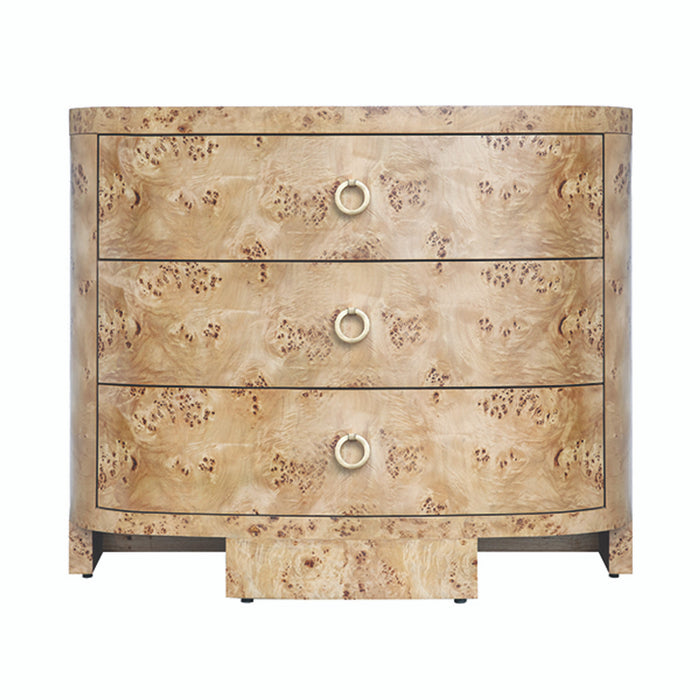 Emma 42" Burl Wood With Satin Brass Chest