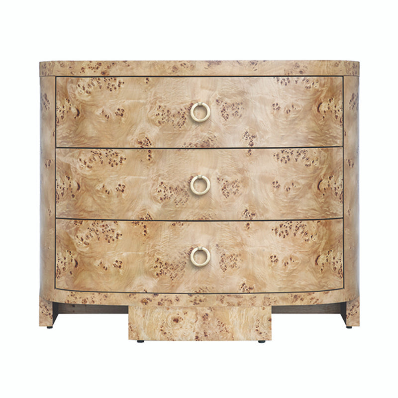 Emma 42" Burl Wood With Satin Brass Chest