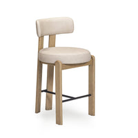 Ophelia Taupe Performance Vegan Leather Counter Stool