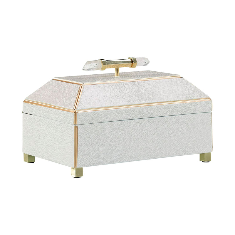 Royal Cream White & Gold Trim Box