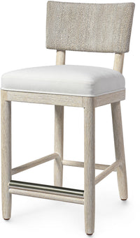 Seagrove 24" Whitewash Finish Custom Made Counter Stool - Luxury Living Collection