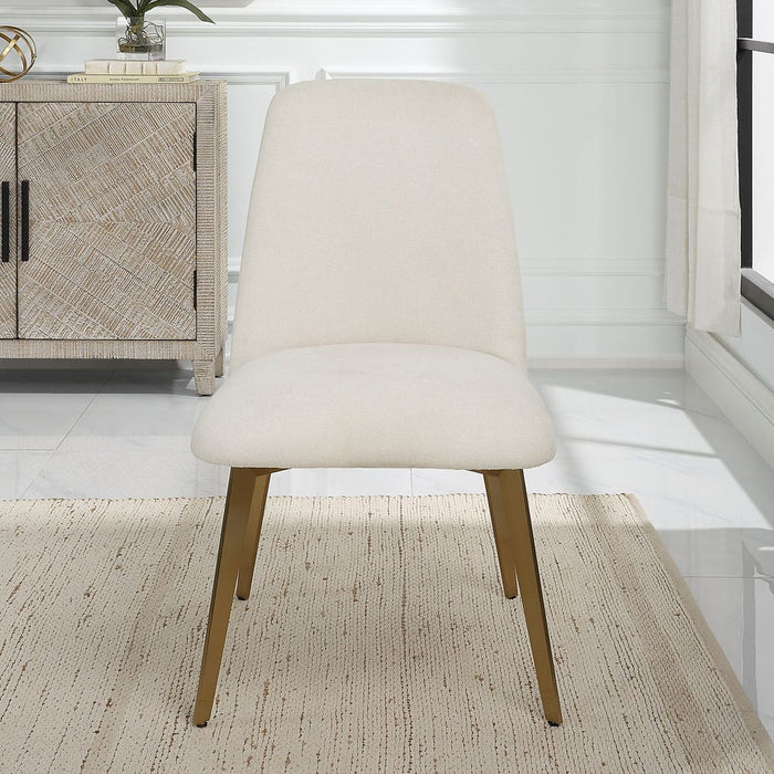 Taylor Frost Dining Chair With Brass Legs