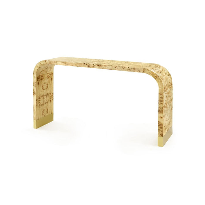 Mariano Burl Wood Console Table