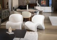 Rondo Modern White Accent Chair