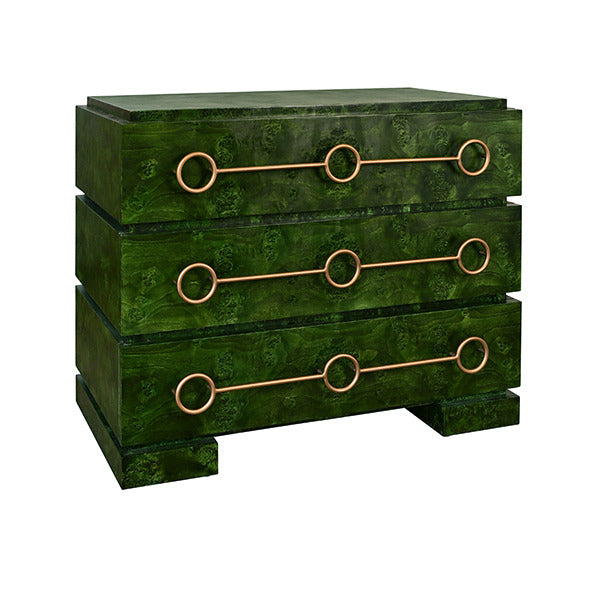 Blair 42" Emerald Burl Wood Chest/Cabinet