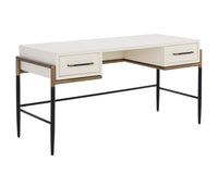 Weldrick 60" Cream & Antique Brass Desk