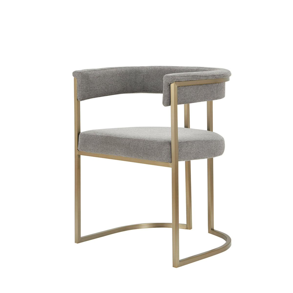 Jasmine Modern Grey Fabric & Gold Dining Chair