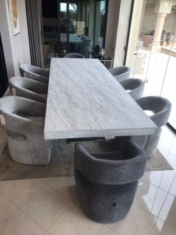 Gastra Grey Modern Fabric Dining Chair