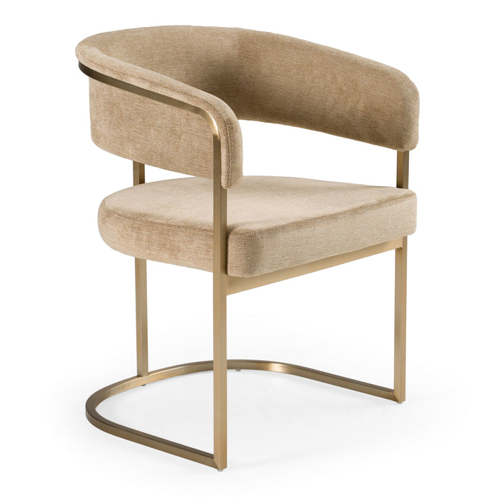 Villa Modern Brown & Gold Dining Chair