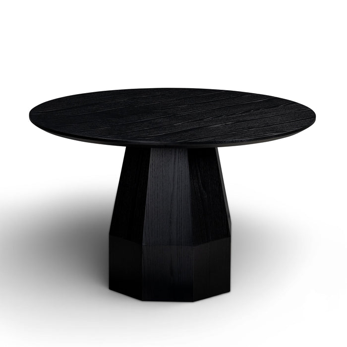 Brooke Black 48'' Ash Wood Round Dining Table