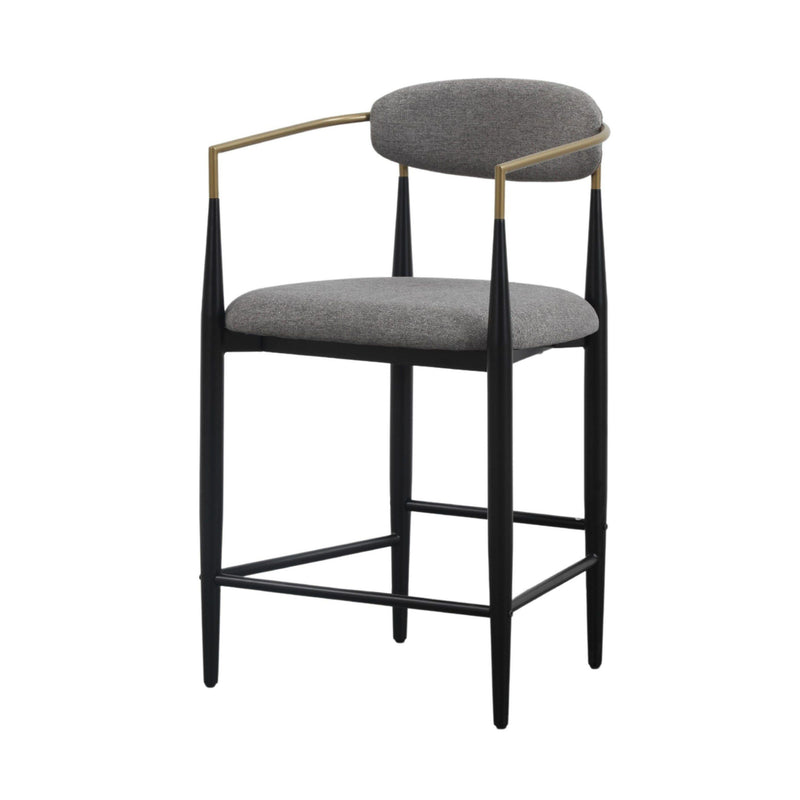 Nicole Medium Grey/Gold & Black Counter Chair