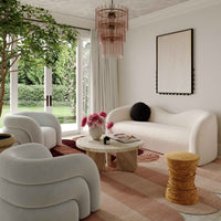 Laylie 84" Beige Faux Shearling Sofa