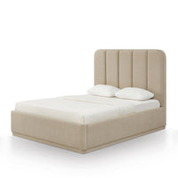 Penelope Tan Chenille Bed (2 Sizes Available)