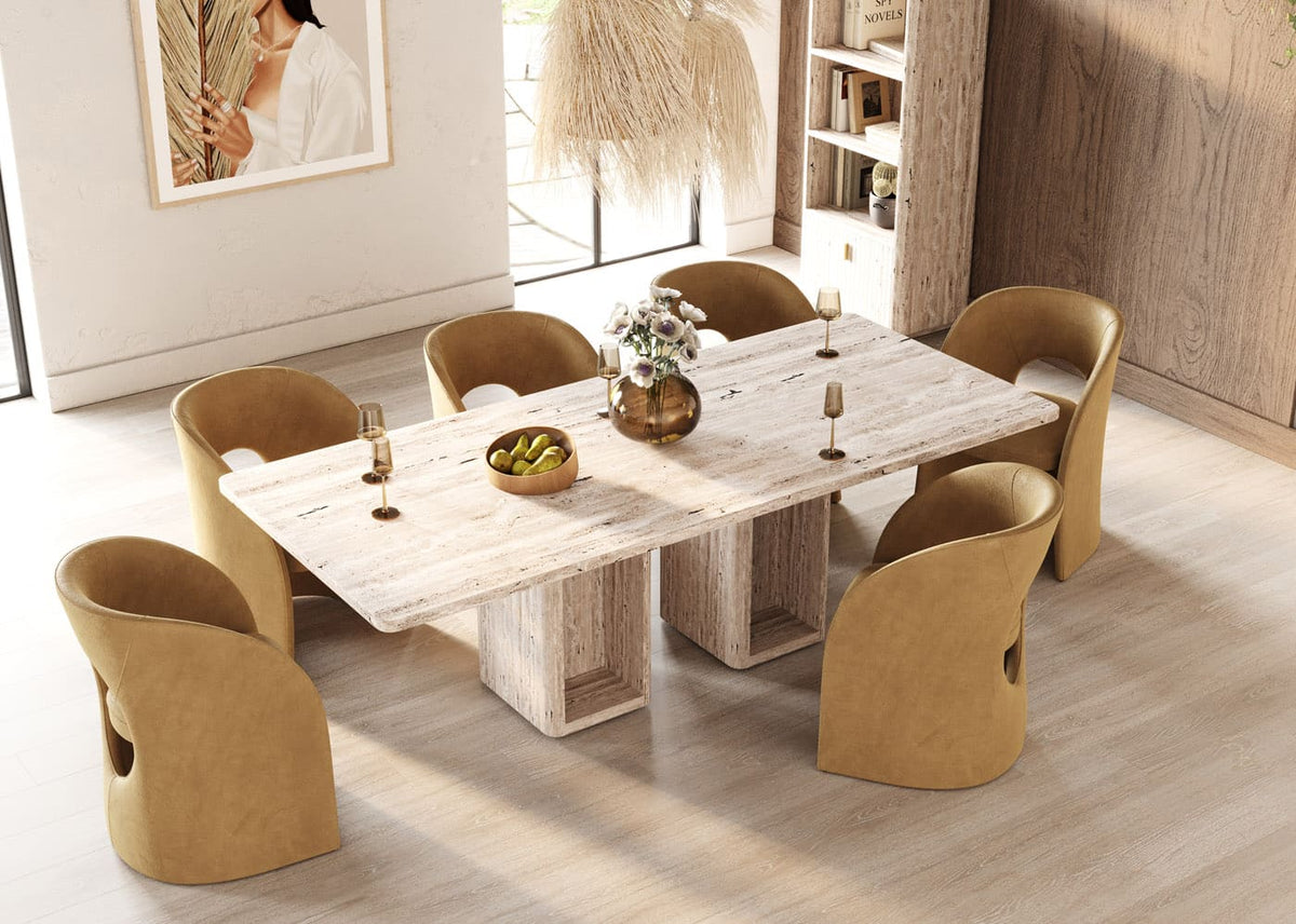 Digby Modern Tan Fabric Dining Chair