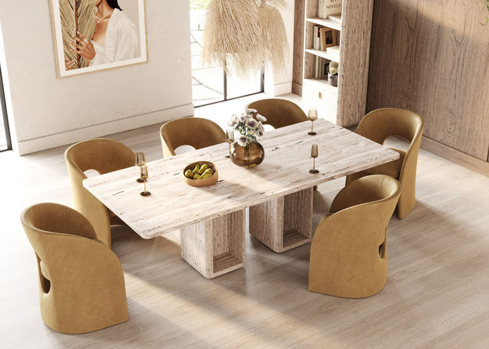Digby Modern Tan Fabric Dining Chair