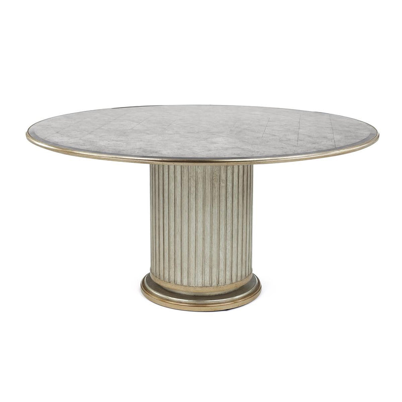 Alldonna Contemporary Gold Round Dining Table