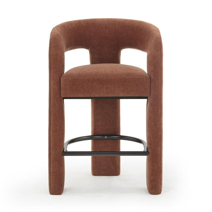Malone Rust Red Performance Chenille Stool