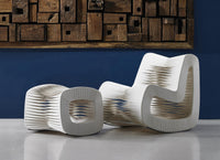 Straps White Rocking Chair