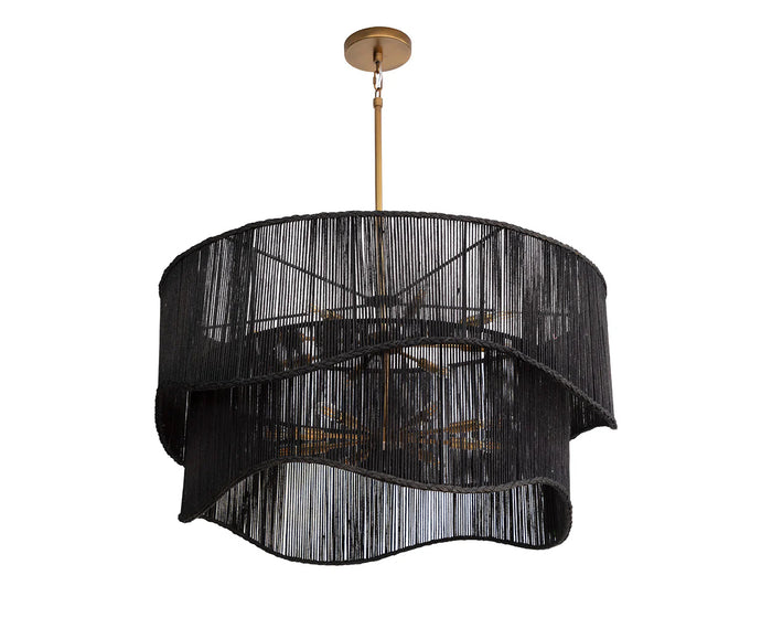 Rhine Black & Brass Chandelier