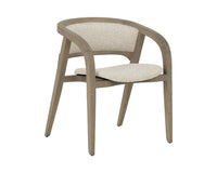 Arco Oatmeal Solid Ash Wood Dining Armchair