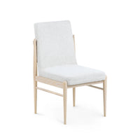 Georgia Woven Textured Boucle & Oak Sand Side Chair