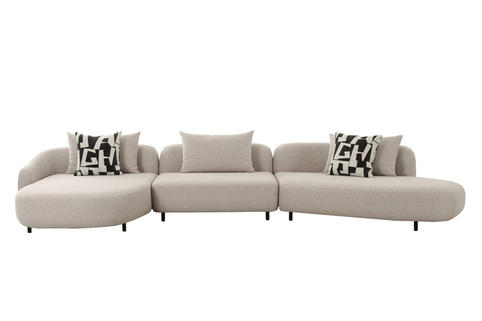 Emilia Modern Beige Sectional Sofa