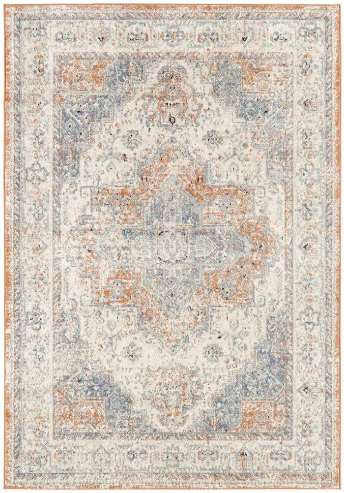Yasna Medalian Beige/Blue Indoor/Outdoor Area Rug