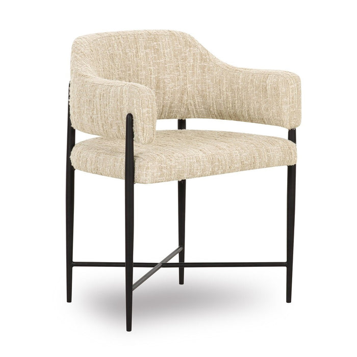 Venezio Cream Textured Performance Boucle Dining Chair