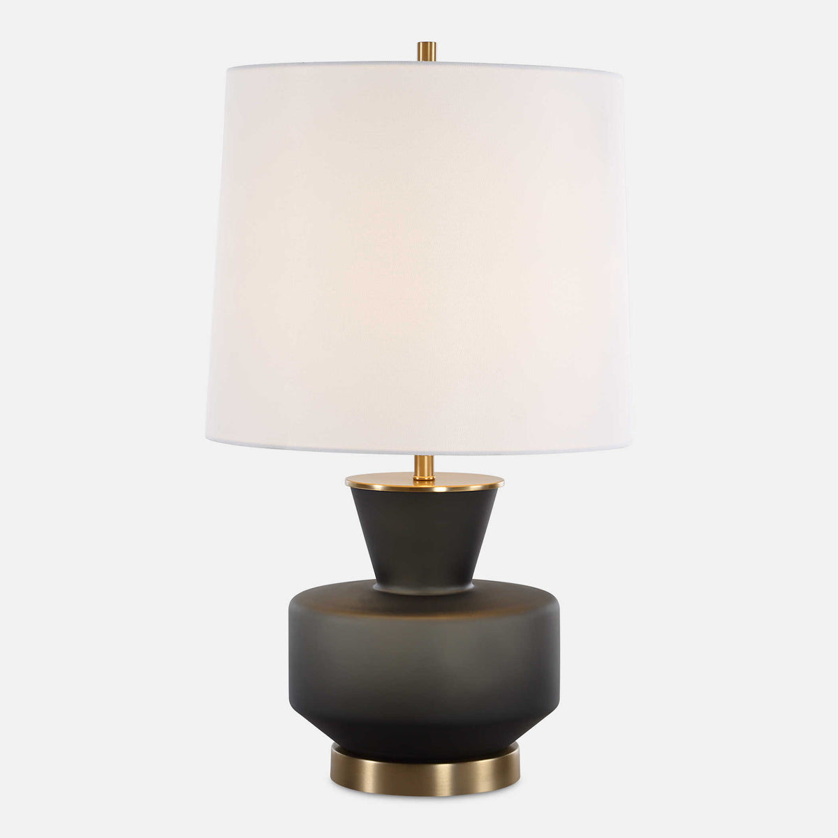 Tina Black Glass & Gold Table Lamp