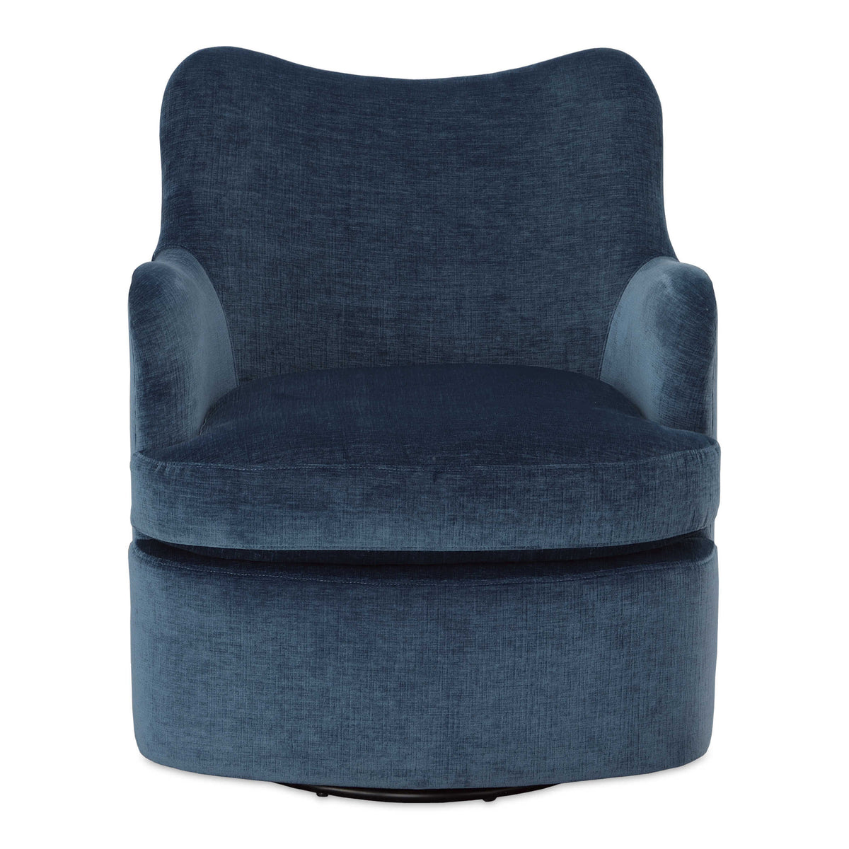 Geovanna Blue Velvet Swivel Chair