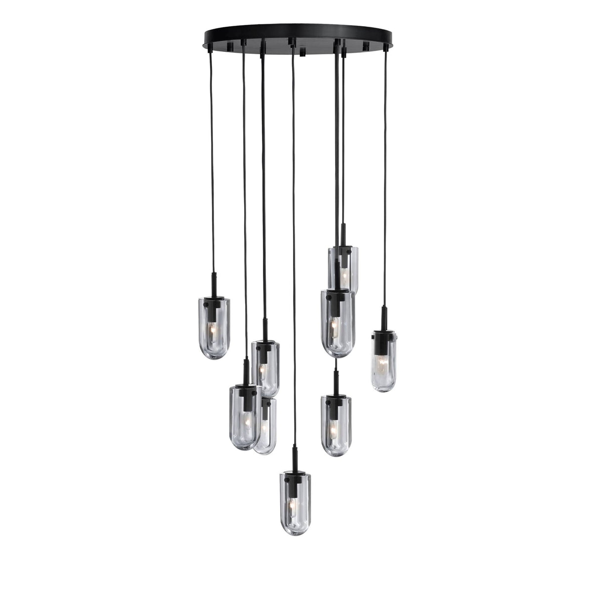 Javier 25" Smoke Crystal Multi-Port Chandelier