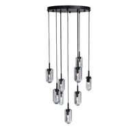 Javier 25" Smoke Crystal Multi-Port Chandelier