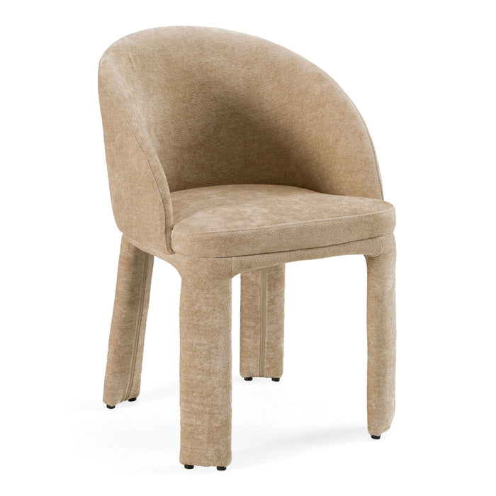 Beatrice Modern Beige Velvet Dining Chair