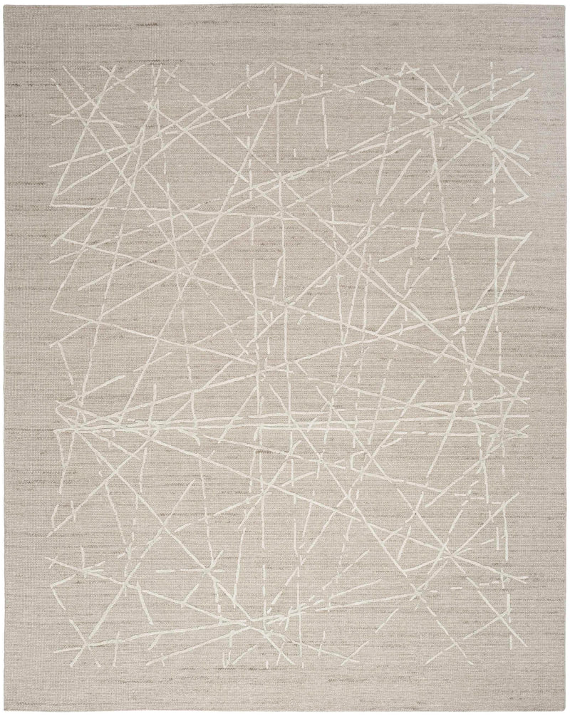 Alexis Modern Rrhythmic Taupe Area Rug