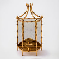 Bamboo Gold Leaf Wall Lantern