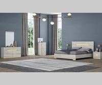 Julia Grey & Gold Bedroom Set