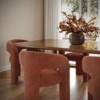Malone Rust Red Performance Chenille Dining Chair