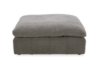 Terra Modern Grey Fabric Ottoman