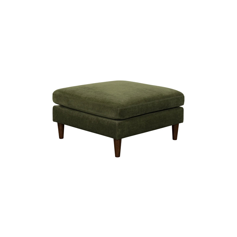 Aeliana Olive Velvet Ottoman